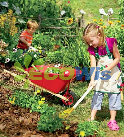 kids garden wheel barrow